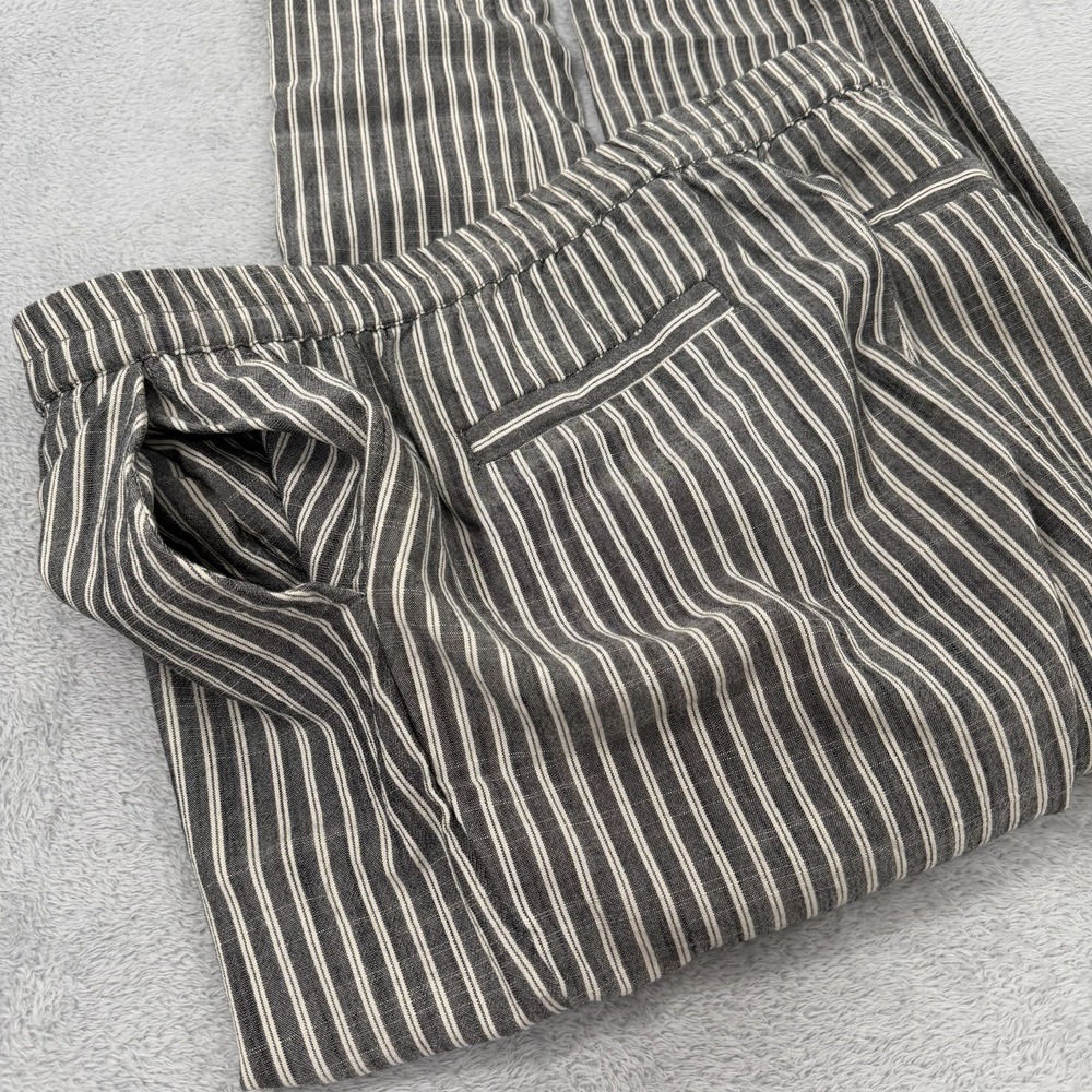 Marine Layer Allison Pant Womens Medium Gray Striped Boho Beach Minimalist 10185 - Picture 6 of 11